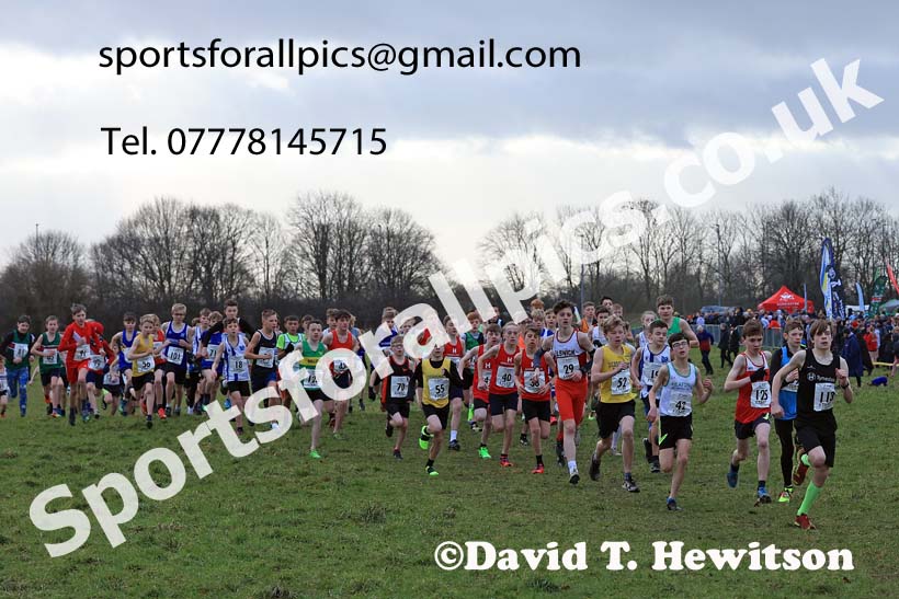 Boys Under-13s 2024 Northern Cross Country Champs., Sedgefield. Photo: David T. Hewitson/Sports for All Pics